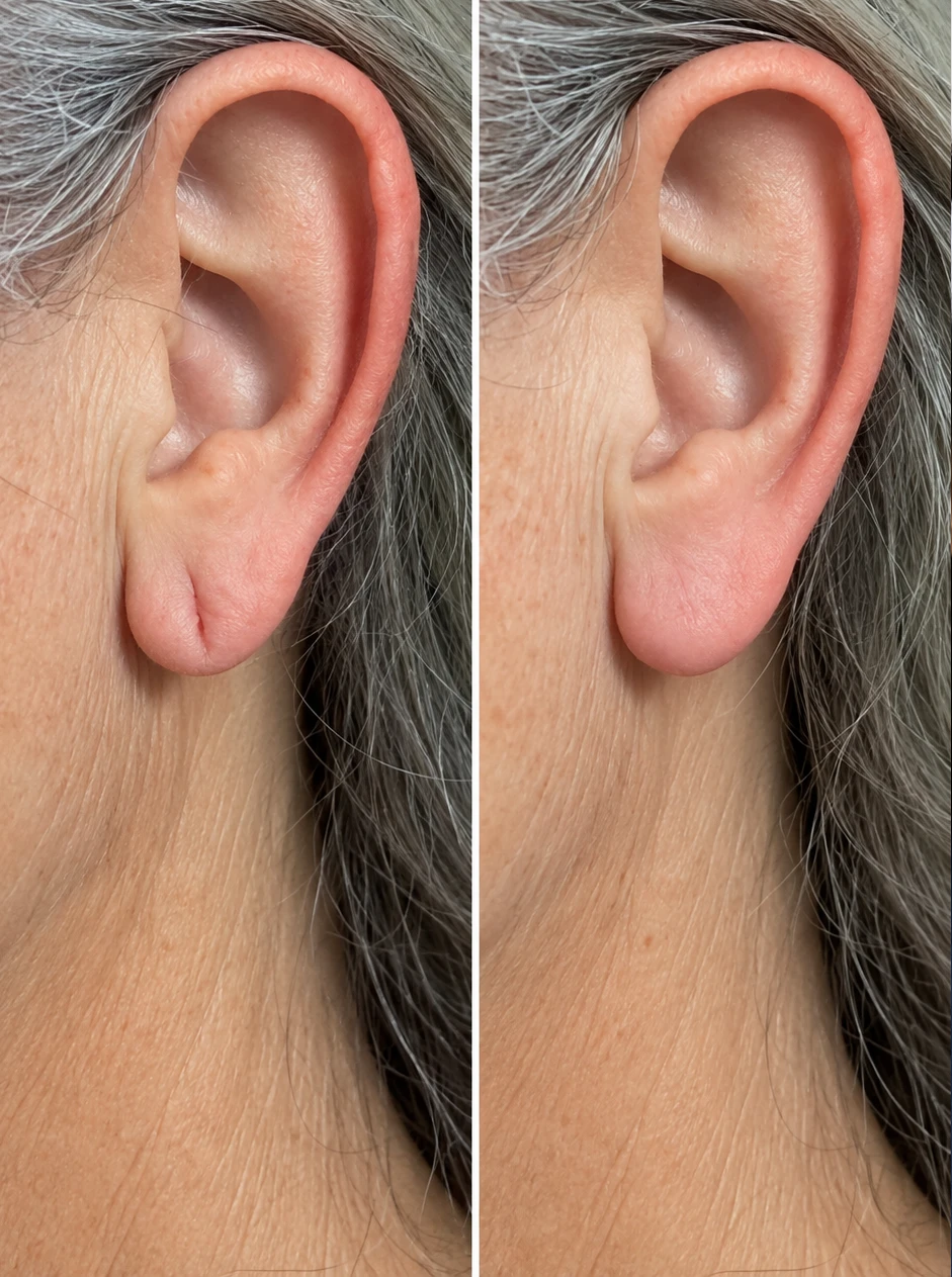 Relleno del lóbulo de la oreja